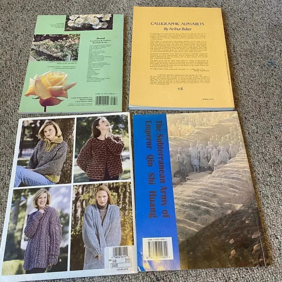 Vintage Books 4 Pieces Bundle How To Grow Roses Sweater You Can Knit & 2 More - Picture 2 of 2